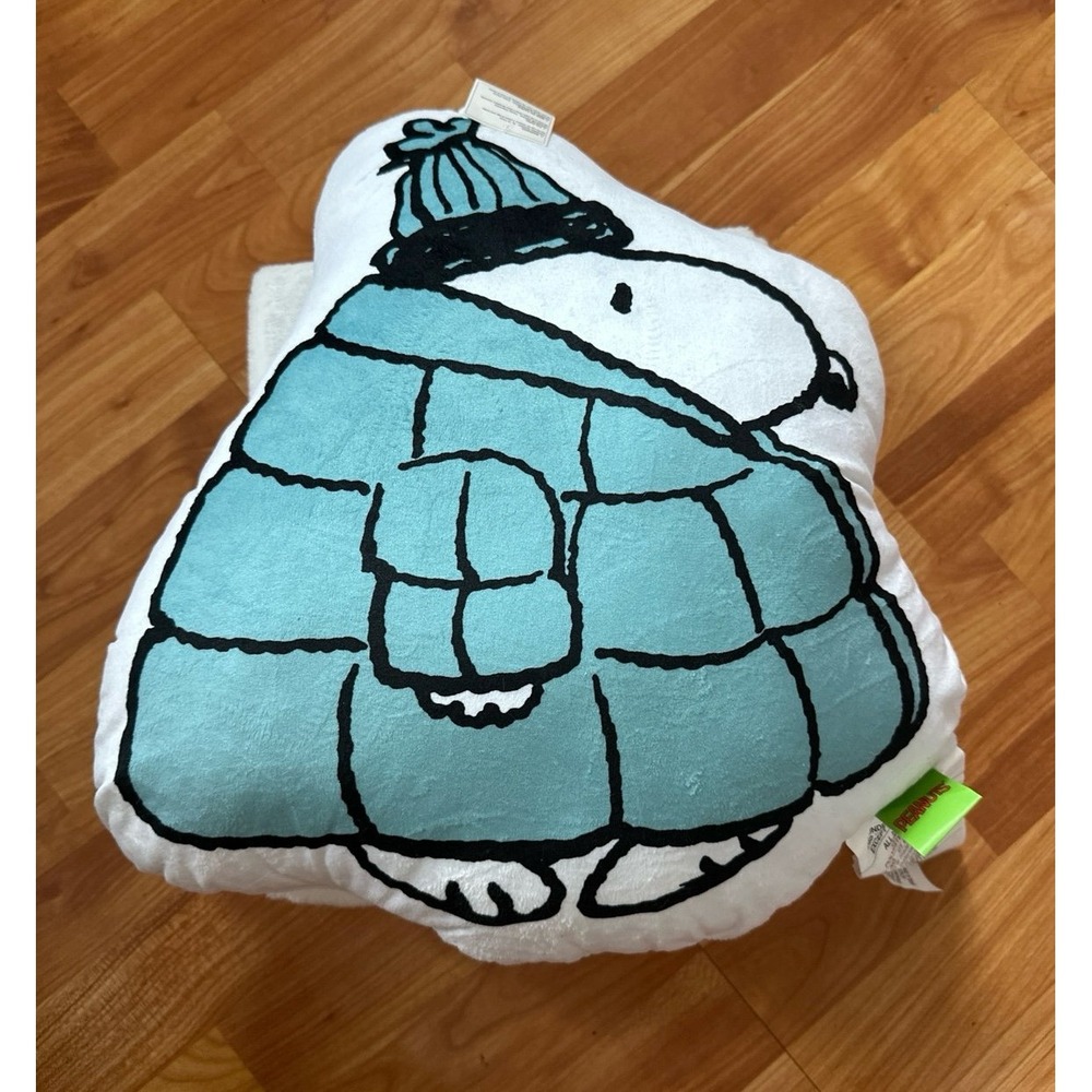 2025 Peanuts Snoopy‎ in Puffer Pillow and Throw / Blanket Set 40" x 50" - NWT